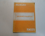1983 Suzuki RM125 RM 125 Propietario Owner Manual Fábrica OEM Libro 83 - $54.96