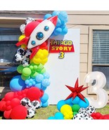 Toy Inspired Story Balloons Arch Garland Kit Red Blue Yellow Green Ballo... - £28.32 GBP