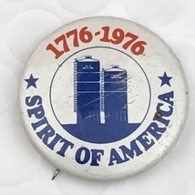Spirit Of America 1976 Bicentennial Grain Silos Vintage Pin Button Pinback - £7.84 GBP