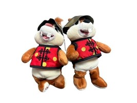 New Vintage Disney CHINA CHIP &amp; CHINA DALE 8&quot; Mini Bean Bag Toys - $24.74