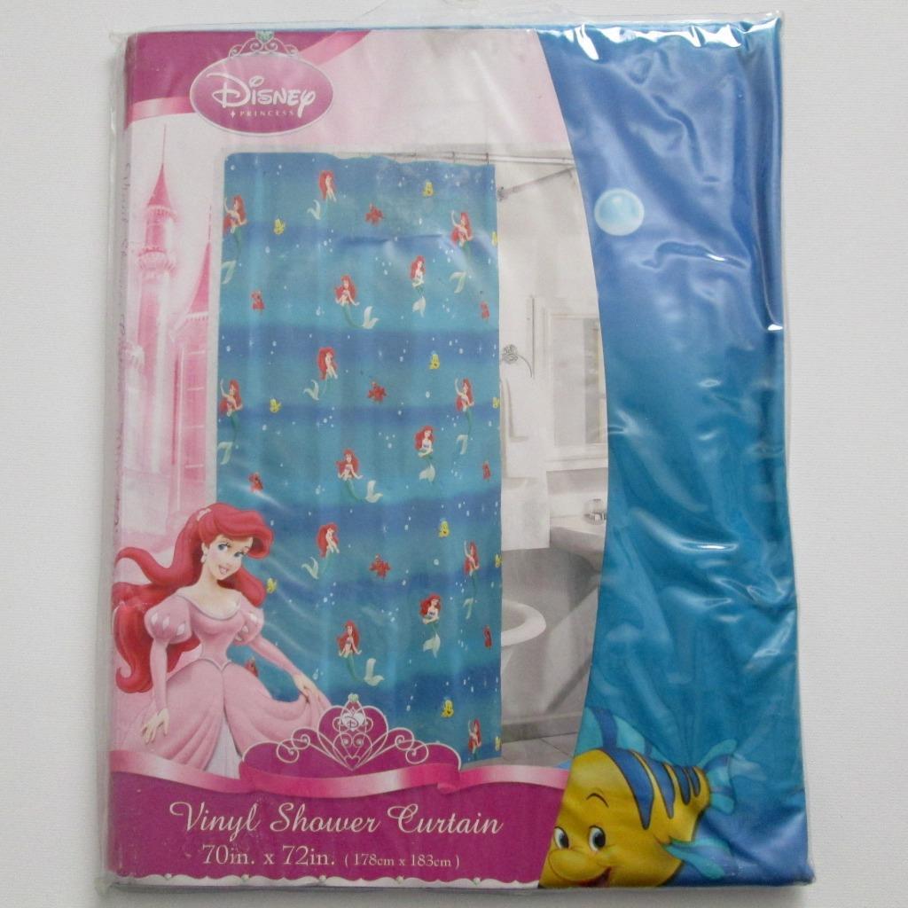 Disney Princess Little Mermaid Shower Curtain Ariel Flounder Jay Franco Sealed - £25.69 GBP