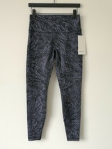 Nwt Lululemon Vrtj Black Blue Jacquard Wunder Under Hr Soft 28&quot; Pants Tight 10 - £85.28 GBP