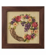 Cosmo Harvest Wreath Seasonal Flower Arrangement Cross Stitch Kit - €31,70 EUR