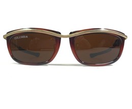 Vintage Columbia Sunglasses 18 Brown Gold Rectangular Frames with Brown Lenses - £29.26 GBP