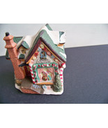 Vintage Ceramic Holiday Christmas Village Candy Factory House Home - £4.70 GBP