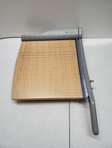 Quartet Quillotine Paper Trimmer Cutter Model 9112 Heavy Duty Wood Base ... - $21.73