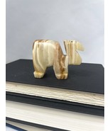 Vintage Polished Hand Carved Multi-colored Onyx Marble Standing Camel Fi... - $26.18
