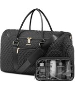 Travel Duffle Bag 50L Weekender Overnight Bag with Toiletry Bag Quilted ... - £55.01 GBP