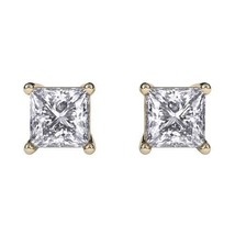 1CT F-G Color VS-SI Clarity Princess Cut Solitaire Lab-Grown Diamond Studs. - £470.18 GBP