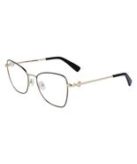 New Longchamp LO-2157 728 Gold &amp; Black Eyeglasses 52/17/140 - $1,270.32 MXN