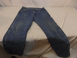 Wrangler Regular Fit Mens Blue Wash J EAN S Work Western Denim Pants 34X30 - £17.16 GBP