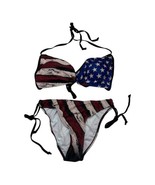 American Flag Bikini Swimsuit  Womens S Distressed Style Cheeky Patrioti... - $341.76 MXN