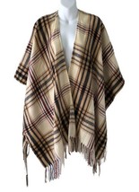 woolrich stripe blanket wrap shawl cape poncho OS - £21.78 GBP