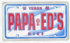 Papa Ed&#39;s Menu Texas 2000 Hyatt Resort San Antonio  - £17.16 GBP