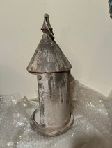 Primitive new chippy tin Candle Lantern with led Candle image 5