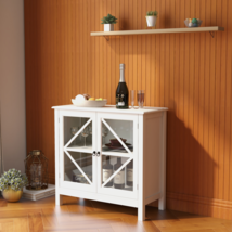 Elegant Kitchen Wall Cabinet with Double Glass Doors - $1,975.64 MXN