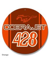Ford Mustang Cobra Jet 428 Car Vehicle Poster Metal Round Sign 8x8in Vin... - €21,47 EUR
