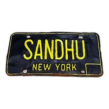 Vintage New York Sandhu Personalized License Plate Collectible Expired T... - $93.49
