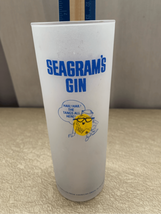 Seagrams Gin Tom Collins Glass-Highball Tall Satin Vintage Coctail Lemon - £4.83 GBP