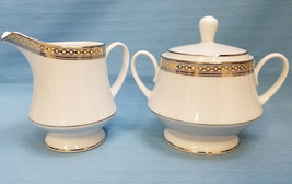 Contemporary Noritake China Legacy Splendor Sugar &amp; Creamer Design 4267 - £31.84 GBP