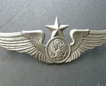 AIR FORCE ENLISTED SENIOR AIRCREW WINGS LAPEL JACKET PIN BADGE 3 INCHES - £5.87 GBP