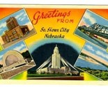Greetings from So Souix City Nebraska Postcard - £7.78 GBP