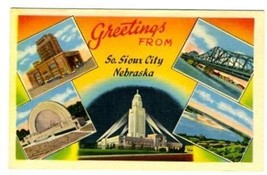 Greetings from So Souix City Nebraska Postcard - £7.79 GBP