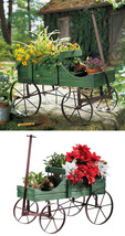 Decorative Garden Wagon Cart Indoor  Outdoor Decor - £142.22 GBP