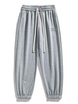 Men Loose Sweatpants Ankle Length Cotton Plus Size Autumn Winter Plus Size Pants - £34.88 GBP