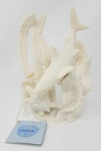 Vintage Coralei of Hawaii Handcrafted Cultured Coral Shark Turtle Statue MS - £23.94 GBP