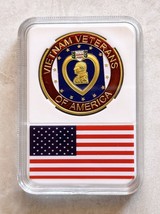 Vietnam Veterans Of America (Purple Heart) Challenge Coin With Case - £11.83 GBP