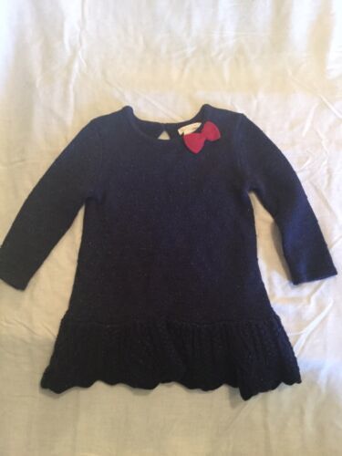 Primary image for Mothers Day Rachel Ashwell dress sweater Size 12 mo metallic long sleeve blue