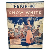 Heigh-Ho Snow White Walt Disney Sheet Music Piano Vocals 1938 Dwarfs Marching - £7.50 GBP