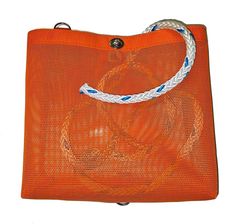 Rope Bag, Heavy Duty Mesh, Orange, Great for Boats or Shore Lines Item image 2
