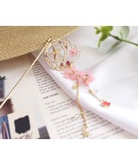 [Hair accessories] Captor Card Sakura Peach Blossom Lolita Hairpin for Gift - £8.78 GBP