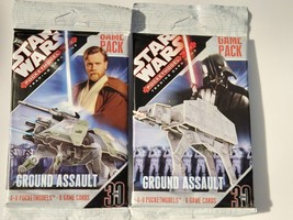 Two Sealed Star Wars Pocket Model Trading Card Game Packs Ground Assault WizKids - £7.75 GBP
