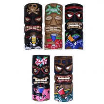 Zeckos Set of 5 Polynesian Style Wooden Tiki Masks 10 in. - £42.95 GBP