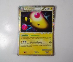 Pokémon Ampharos 105/123 Stage 2 Holo Rare Card HeartGold &amp; SoulSilver 2010 - £4.47 GBP