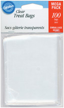 Wilton Treat Bags 3&quot;X4&quot; 100/Pkg-Clear - £17.84 GBP