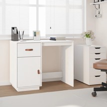 Desk White 95x50x75 cm Solid Wood Pine - £72.34 GBP