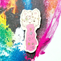 Cat Sticker Pink Dreams Vomit Spooky Pastel Goth Cute Creepy Punk Horror - £2.36 GBP