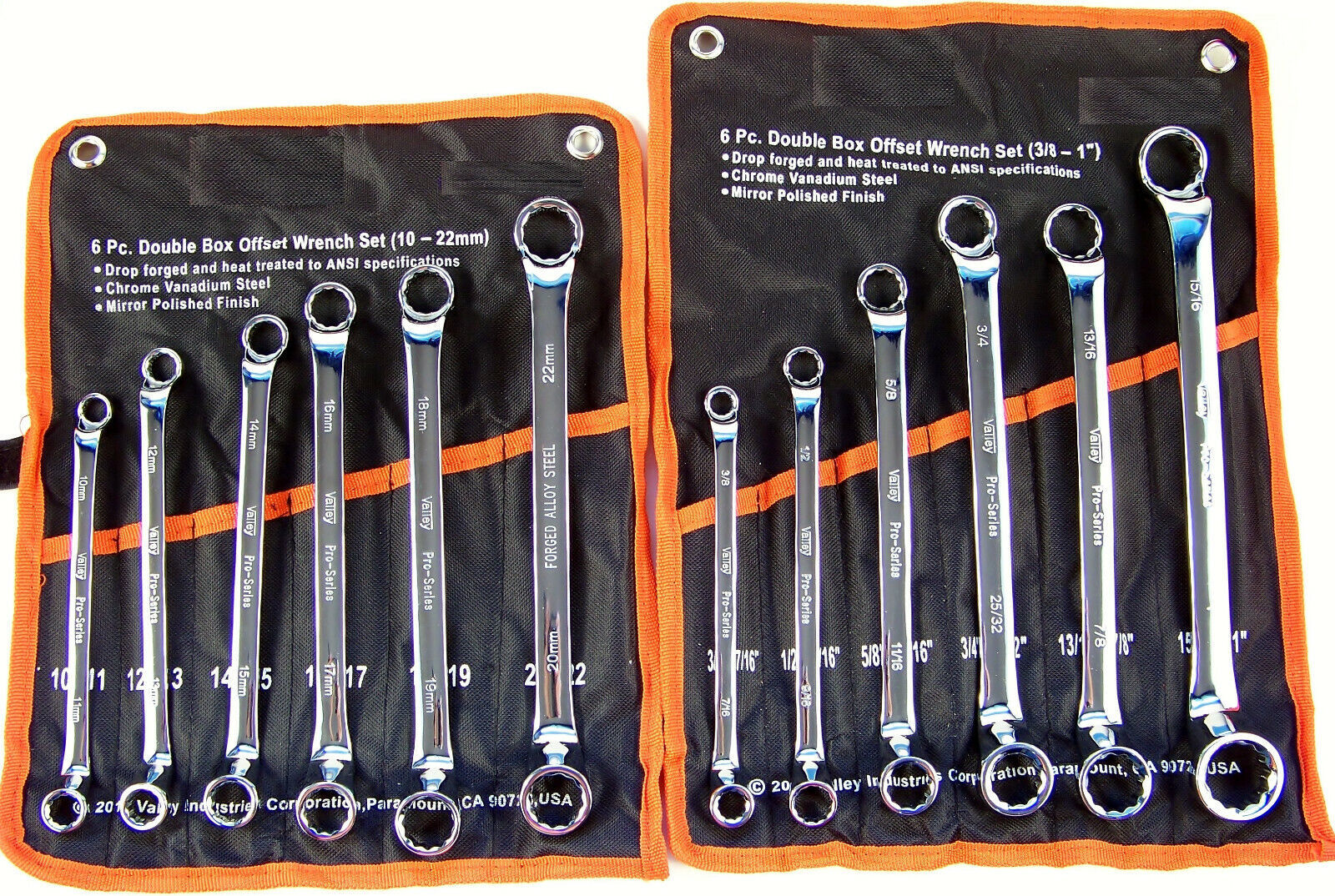 12pc DEEP Double OFFSET BOX WRENCH SAE and METRIC CRV Chrome Vanadium Steel big1 - $59.99