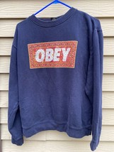 OBEY® Lightweight Navy Blue Sweatshirt MEDIUM Mens or Womens - £15.88 GBP