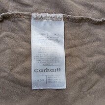 Carhartt K84DES 3-Button Men's 2XL Brown Cotton Henley Shirt Short Sleeve Pocket image 8