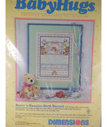 Dimensions 4607 Baby Hugs Cross Stitch kit 11x14 Bears &amp; Bunnies Birth R... - £8.68 GBP