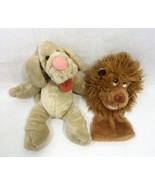 Vintage Ganz Bros. Wrinkles Plush Puppet Dog 7285457 with Lion Puppet - £27.53 GBP