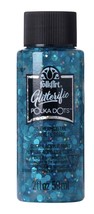 Folkart Glitterific Polka Dots Acrylic Paint, Mermaid Tail, 2 Fl. Oz. - £4.75 GBP