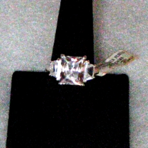 4ct. Princess Cut Cubic Zirconia Ring, Wedding Engagement Silver Ring. 8 3/4us - £23.32 GBP