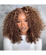 ISEE Wear and Go Glueless Wig Honey Blonde Afro Kinky Curly Lace Front W... - $2,390.74 MXN