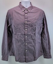 V) Men Goodfellow &amp; Co. Slim Fit Northrop Cotton Checkered Button Up Shirt Large - £11.86 GBP